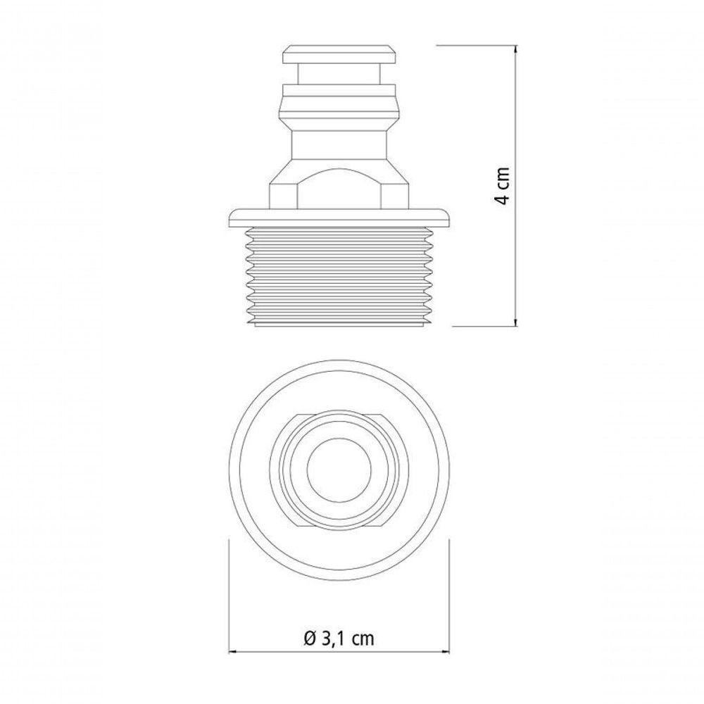 Adaptador Macho Com Rosca Externa Tramontina 3-4" Para Jardim - 4