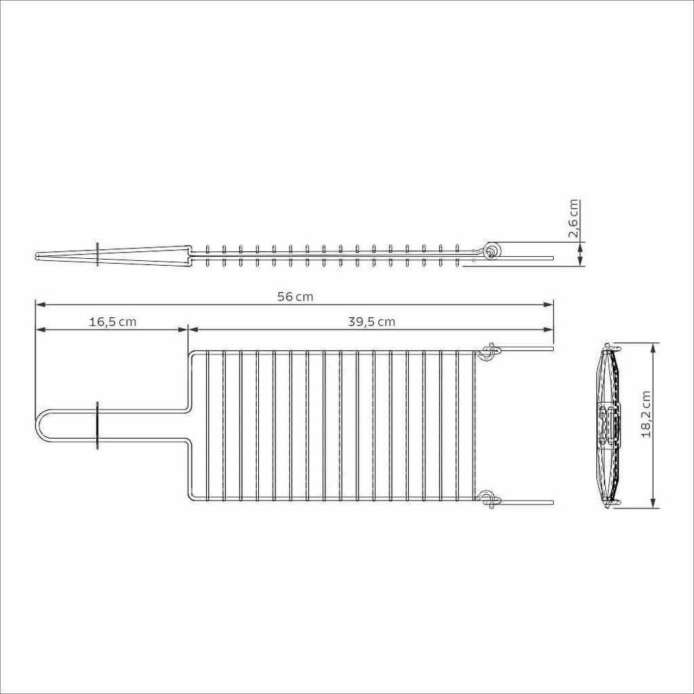 Grelha Tramontina Churrasco 31x18cm Em Aço Inox - 4