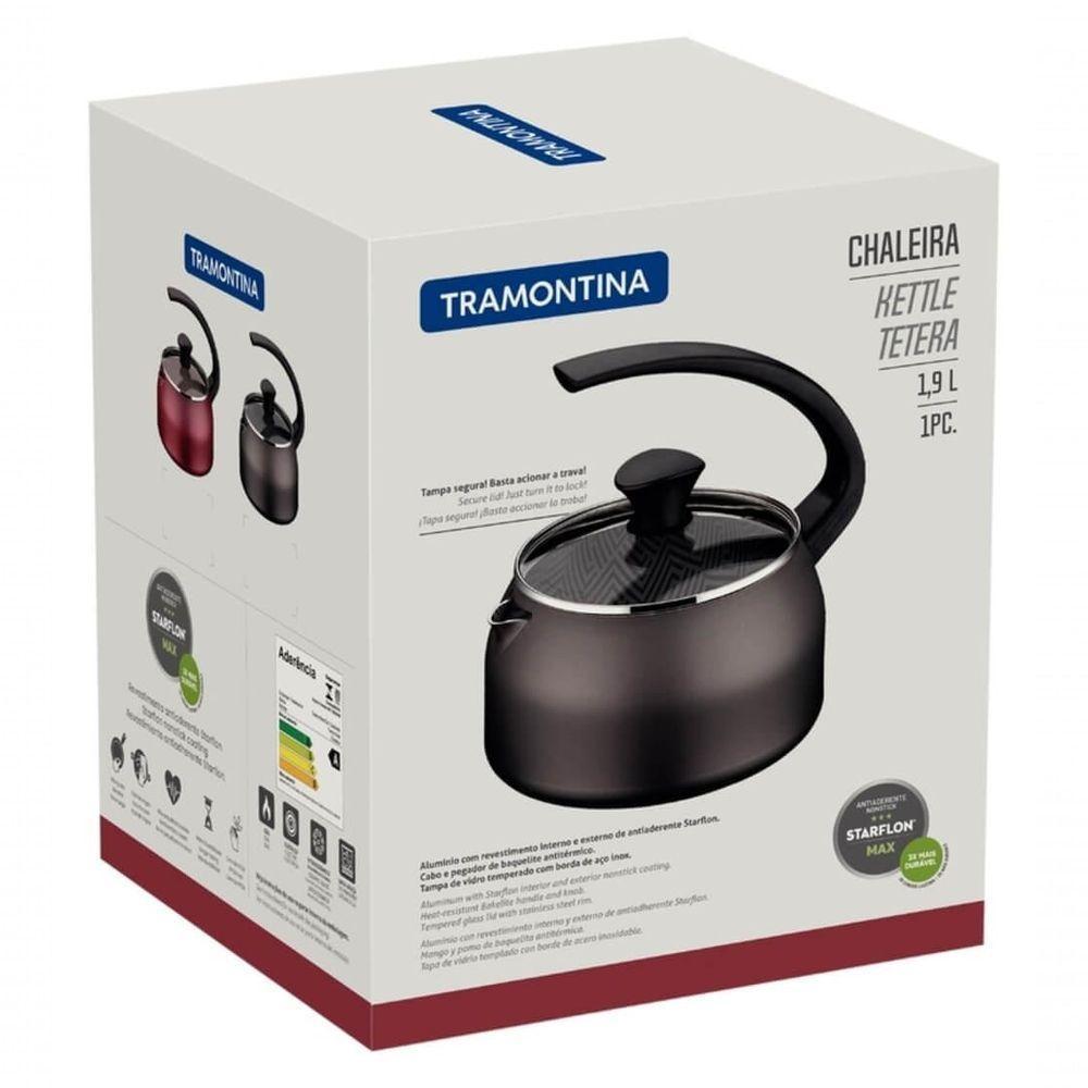 Chaleira Tramontina Em Alumínio 1,9 L Com Revestimento Antiaderente Chumbo - 3