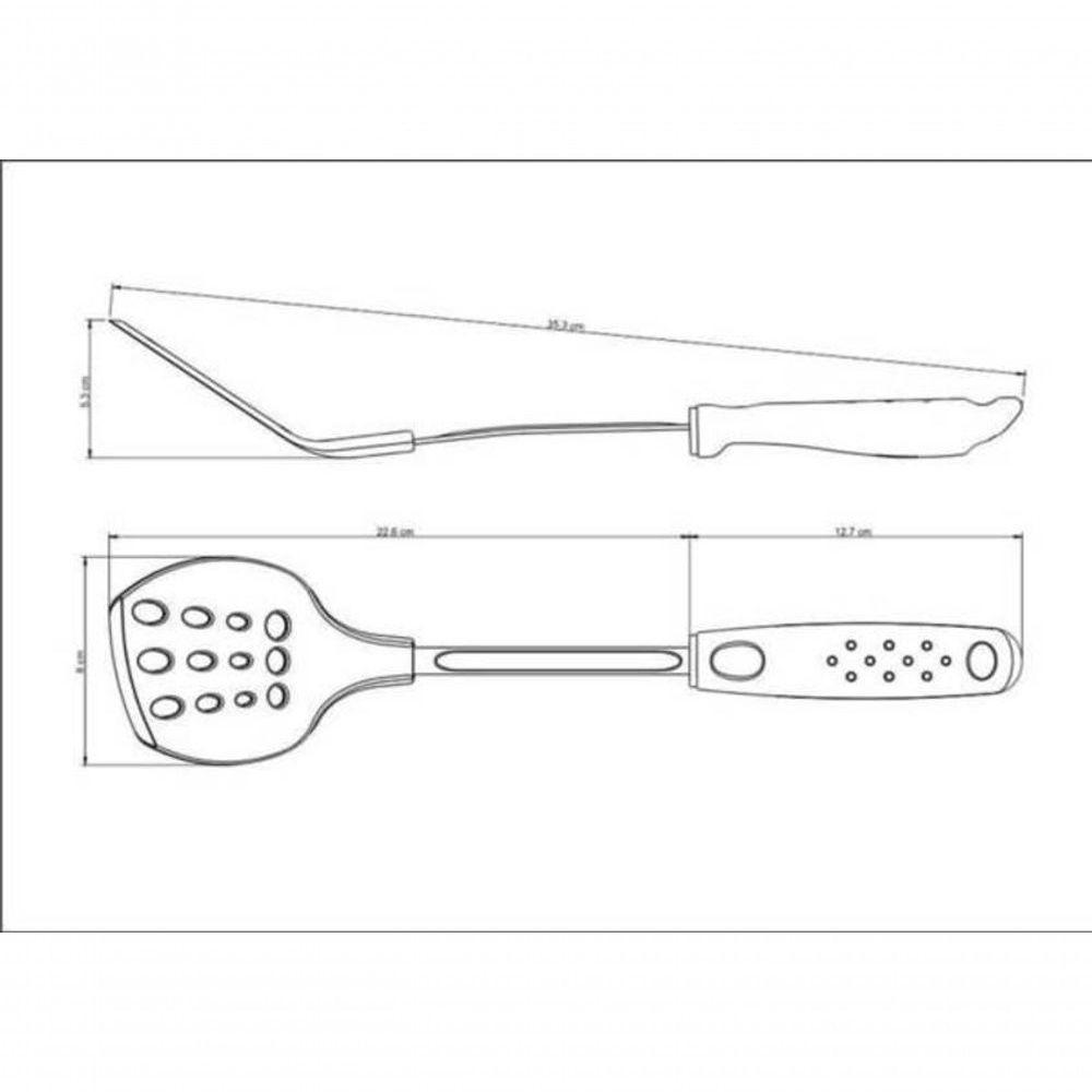 Espátula Tramontina Utilitá Em Nylon Cabo Vermelho - 2