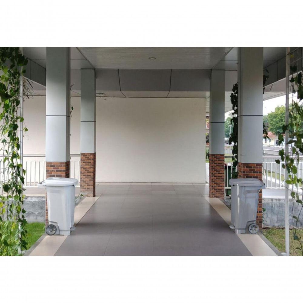 Lixeira Tramontina T-force Cinza Com Rodas 100 L - 2