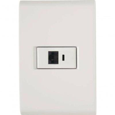 Conjunto 4x2 1 Tomada Rj45 Cat. 6 Tramontina Liz Branco