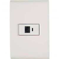 Conjunto 4x2 1 Tomada Rj45 Cat. 6 Tramontina Liz Branco - 1