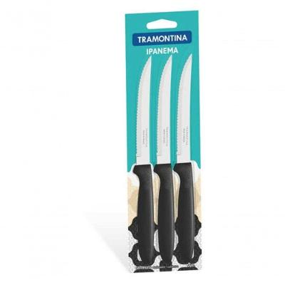 Facas Para Churrasco Tramontina Ipanema 3 Peças Preto