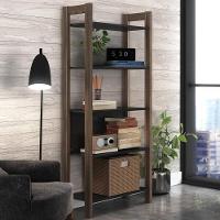 Estante Escritório Multiuso Multimóveis Cr25000 Preta/Nogal - 1