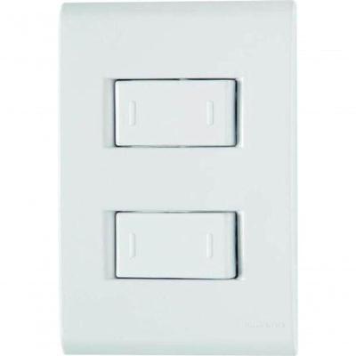 Conjunto 4x2 2 Interruptores Paralelos Tramontina Liz 10 A 250 V Branco