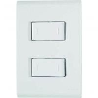 Conjunto 4x2 2 Interruptores Paralelos Tramontina Liz 10 A 250 V Branco - 1