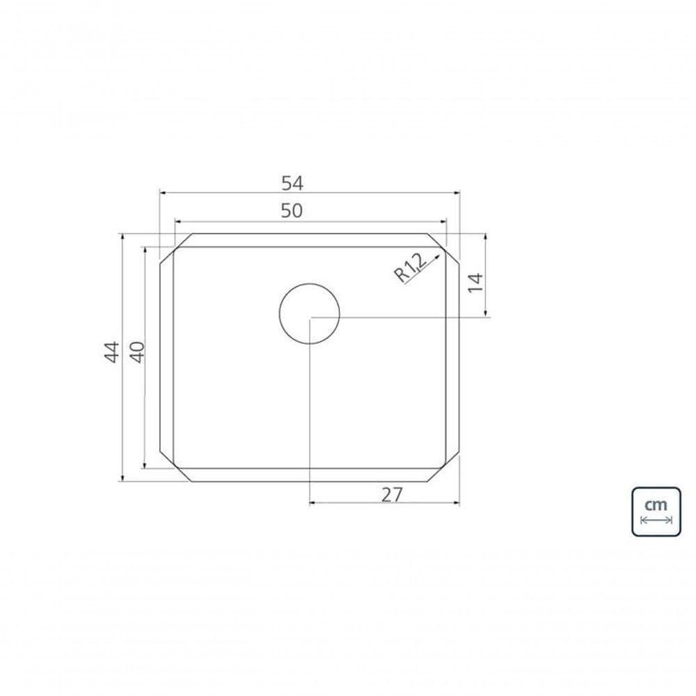 Cuba De Embutir Tramontina Design Collection Quadrum Undermount Aço Inox Acabamento Escovado 50 U 50x40 Cm - 4