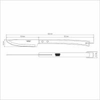 Faca Trinchante Tramontina Churrasco 8 Com Lâmina Inox E Cabo De Madeira - 4