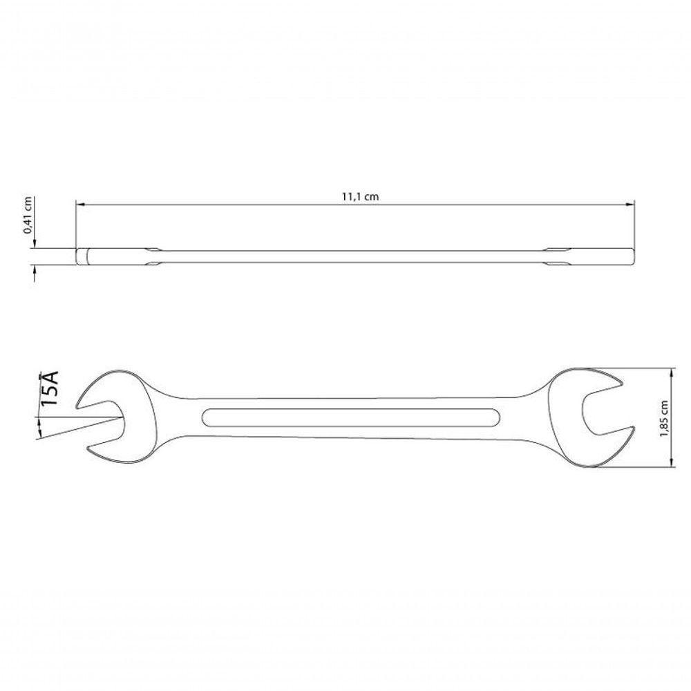 Chave Fixa Tramontina Basic 6x7mm Com Corpo Em Aço Especial Cromado - 2