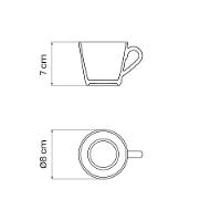 Xícara Chá Tramontina Leonora Em Porcelana 185ml - 3