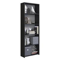 Estante Escritório Com Prateleiras Multimóveis Cr25245 Preta Preto - 1