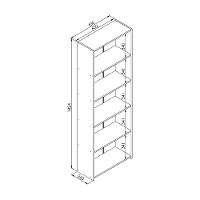 Estante Escritório Com Prateleiras Multimóveis Cr25245 Preta Preto - 3