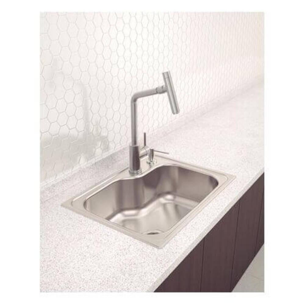 Cuba De Sobrepor Tramontina Morgana Compact 48 Fx Em Inox Acabamento Escovado Com Válvula55x42cm - 2