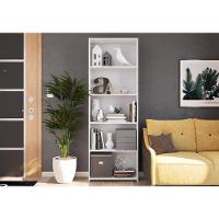 Estante Escritório Com Prateleiras Multimóveis Cr25245 Branca Branco - 2