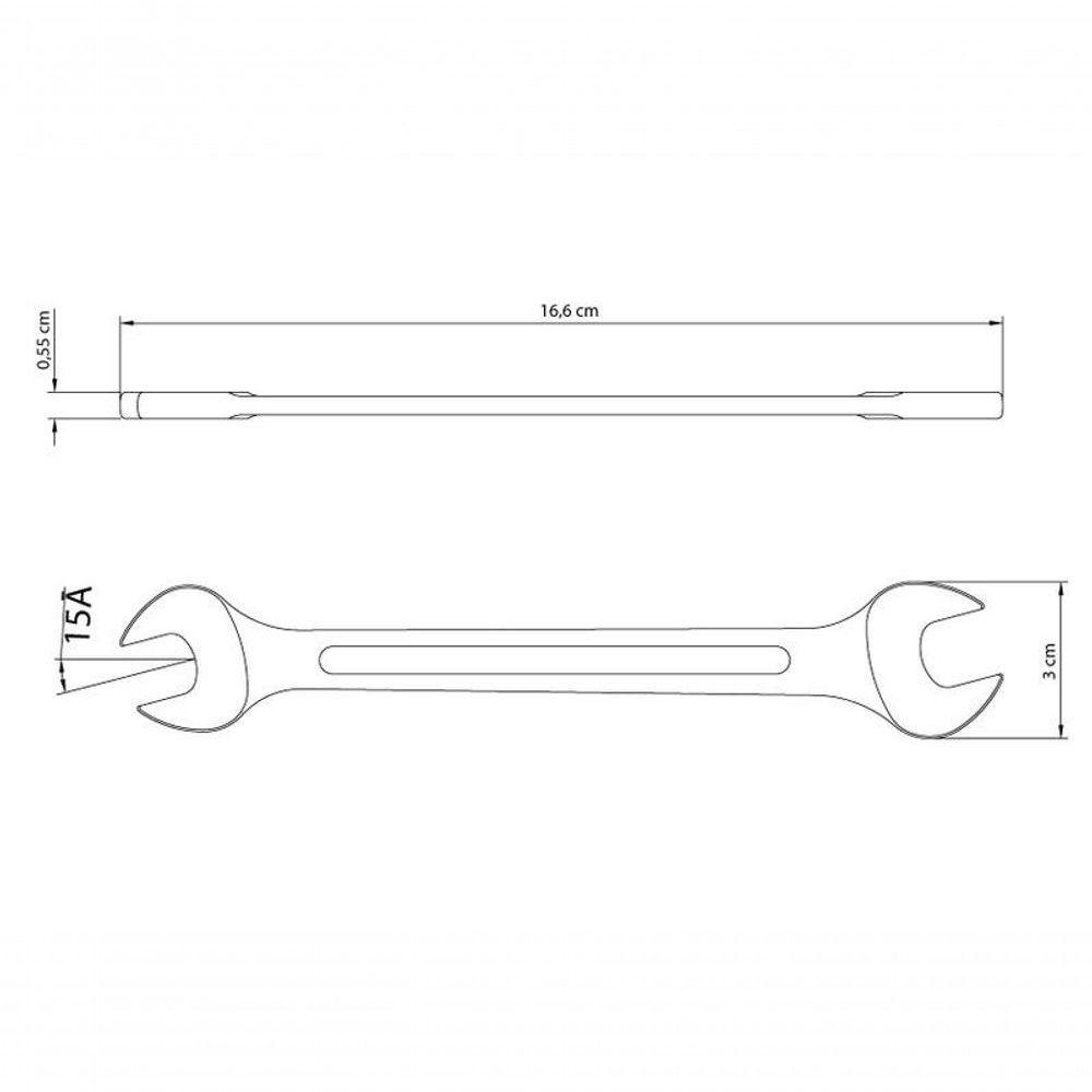 Chave Fixa Tramontina Master 1-2x9-16" Com Corpo Em Aço Especial Cromado - 2