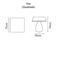 Mesa Quadrada Tramontina Flut Grafite Em Polietileno - 2