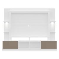 Estante Com Suporte Tv 65" E Leds Berlim Multimóveis V3384 Branca/Lacca Fumê Branco/Lacca Fumê - 3