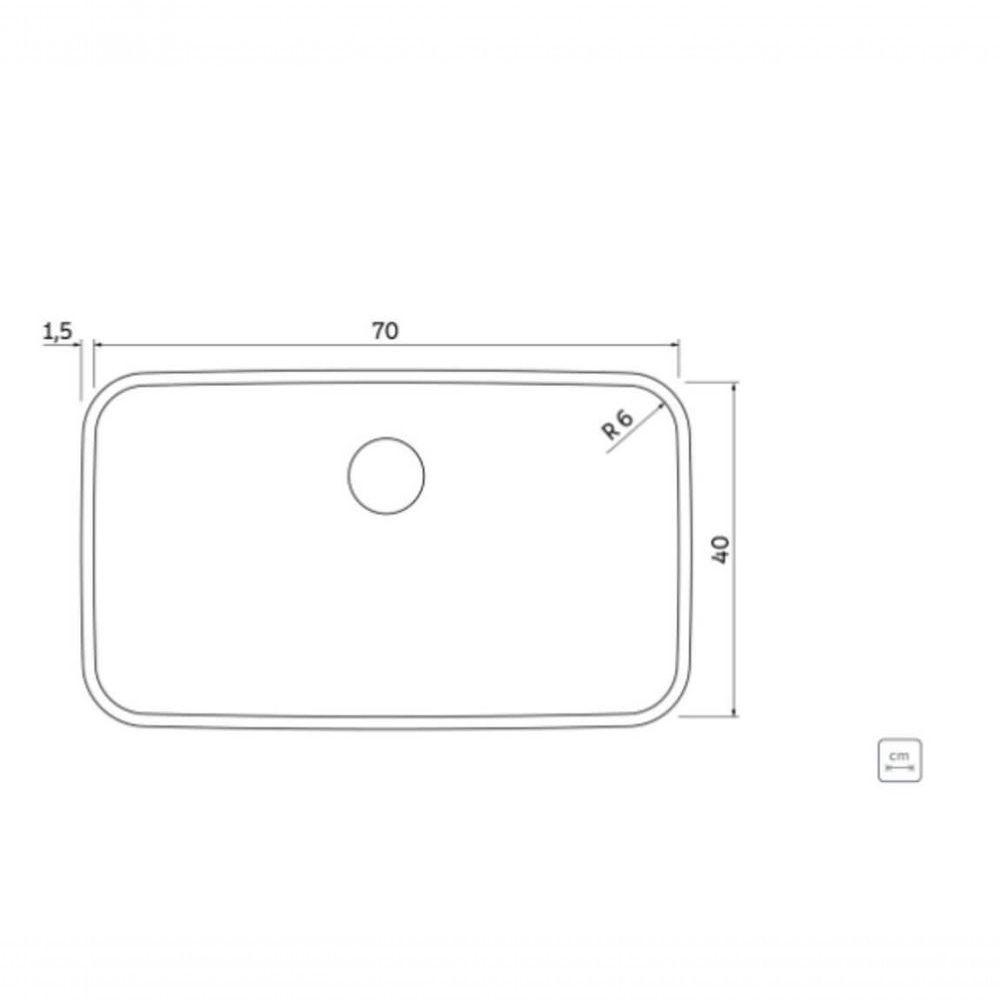 Cuba De Embutir Tramontina Dora 70 Bl R6 Em Inox Acabamento Escovado Com Válvula ø 4 1-2" E Acessórios - 3