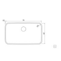 Cuba De Embutir Tramontina Dora 70 Bl R6 Em Inox Acabamento Escovado Com Válvula ø 4 1-2" E Acessórios - 3
