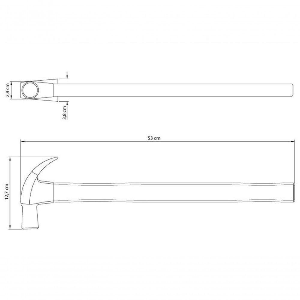 Martelo De Unha Tramontina Master 29mm Com Cabo Em Compensado Naval Longo - 3