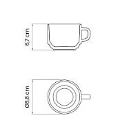 Xícara Chá Tramontina Marie Em Porcelana 240ml - 1