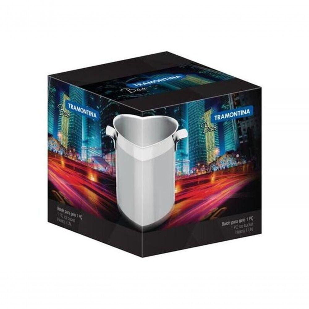 Balde Para Gelo Tramontina Cosmos Em Inox Com Acabamento Fosco Sem Tampa 14cm 2,3 Litros - 3
