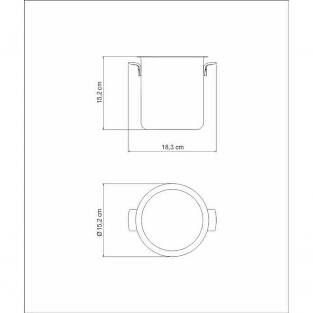 Balde Para Gelo Tramontina Cosmos Em Inox Com Acabamento Fosco Sem Tampa 14cm 2,3 Litros - 4