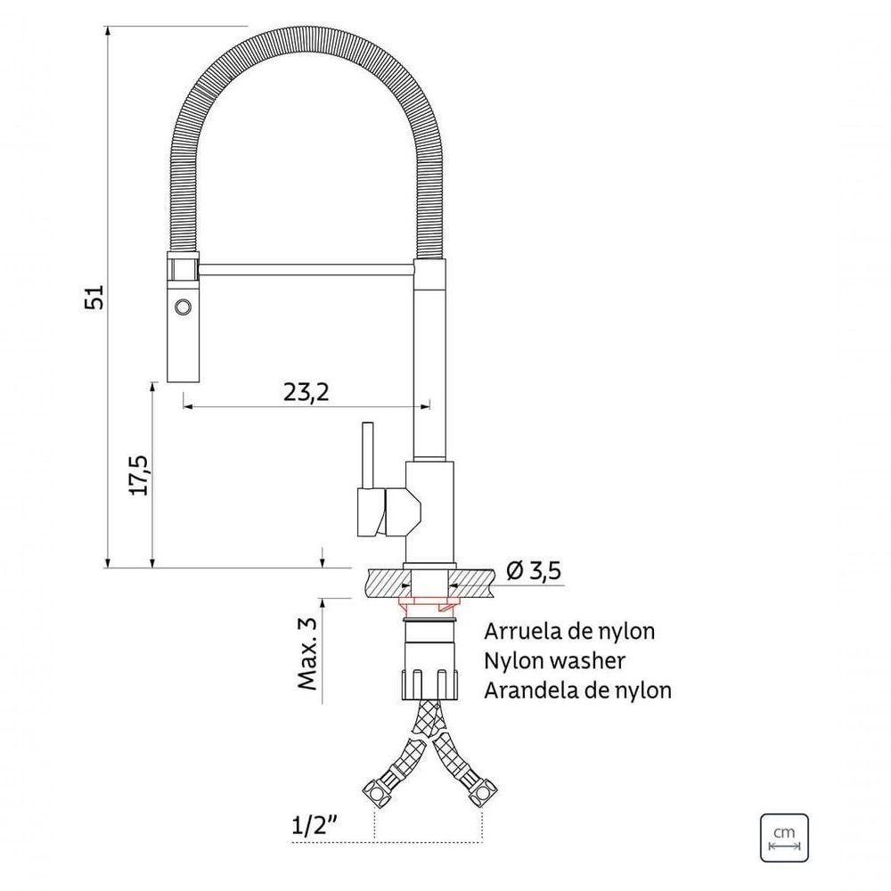 Monocomando Tramontina Versatile Com Bica Móvel Em Aço Inox - 4