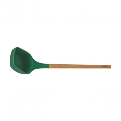 Concha Tramontina Live Em Silicone Verde Com Cabo De Madeira