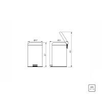 Lixeira Com Pedal Tramontina Brasil Em Inox Com Acabamento Polido 3 L - 5