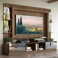 Estante Com Suporte Tv 65" E Espelho Oslo Multimóveis V3381 Madeirada Madeirado - 7