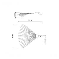 Vassoura Fixa Tramontina Em Aço Com 18 Dentes Tipo Palheta Sem Cabo - 3