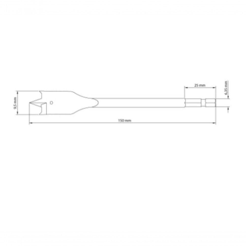 Broca Para Madeira Com Ponta Chata 3-8" 150 Mm Tramontina Master Em Aço - 4