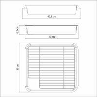 Assadeira Com Grelha Tramontina Service 39 X 33cm Em Aço Inox - 4