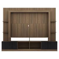 Estante Com Suporte Tv 65" E 2 Portas Oslo Multimóveis V3386 Madeirada/Preta Madeirado/Preto - 6