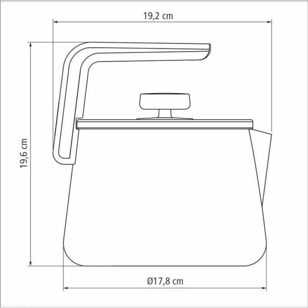 Chaleira Tramontina Em Alumínio 2,3 L Com Revestimento Antiaderente Cobre - 3