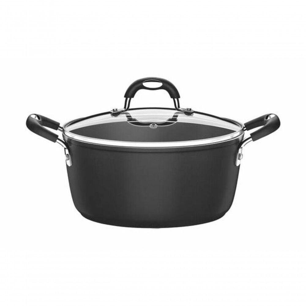 Caçarola Tramontina Mônaco Induction Com Revestimento Antiaderente Starflon Premium Preto Com Tampa 24cm - 1