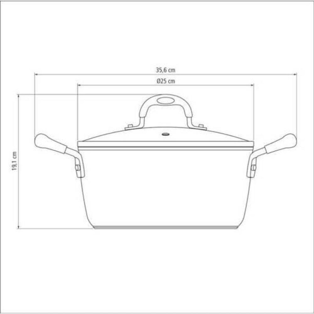 Caçarola Tramontina Mônaco Induction Com Revestimento Antiaderente Starflon Premium Preto Com Tampa 24cm - 3