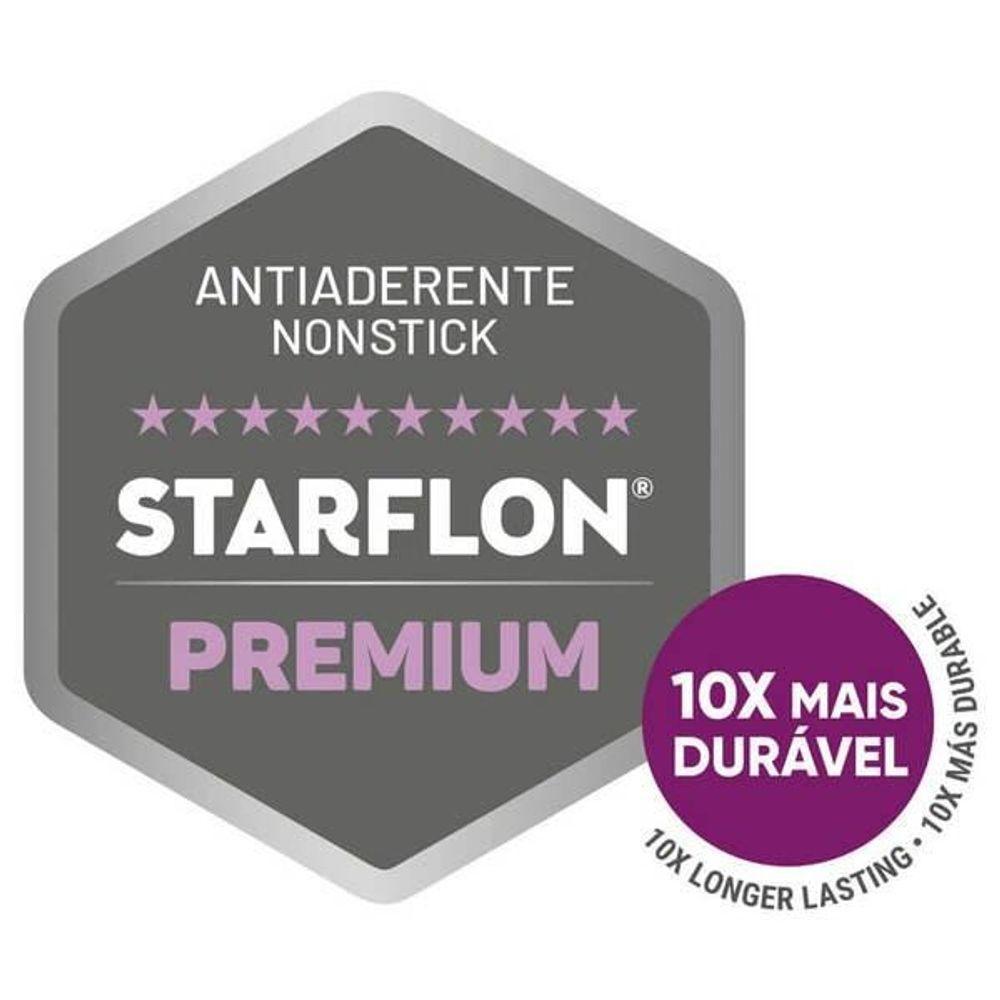 Caçarola Tramontina Mônaco Induction Com Revestimento Antiaderente Starflon Premium Preto Com Tampa 24cm - 4