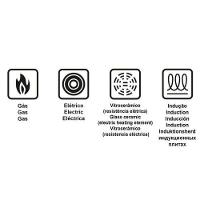 Caçarola Tramontina Mônaco Induction Com Revestimento Antiaderente Starflon Premium Preto Com Tampa 24cm - 5