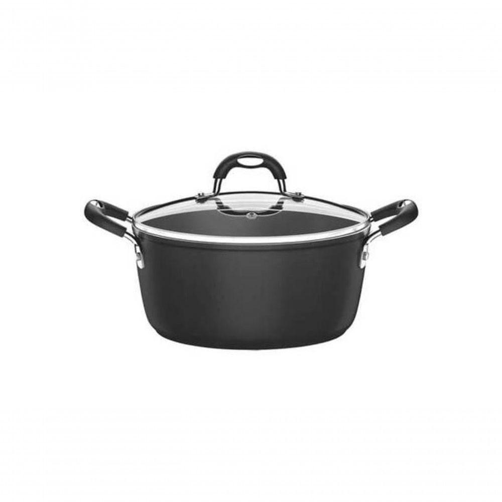 Caçarola Tramontina Mônaco Induction Com Revestimento Antiaderente Starflon Premium Preto Com Tampa 20cm - 1