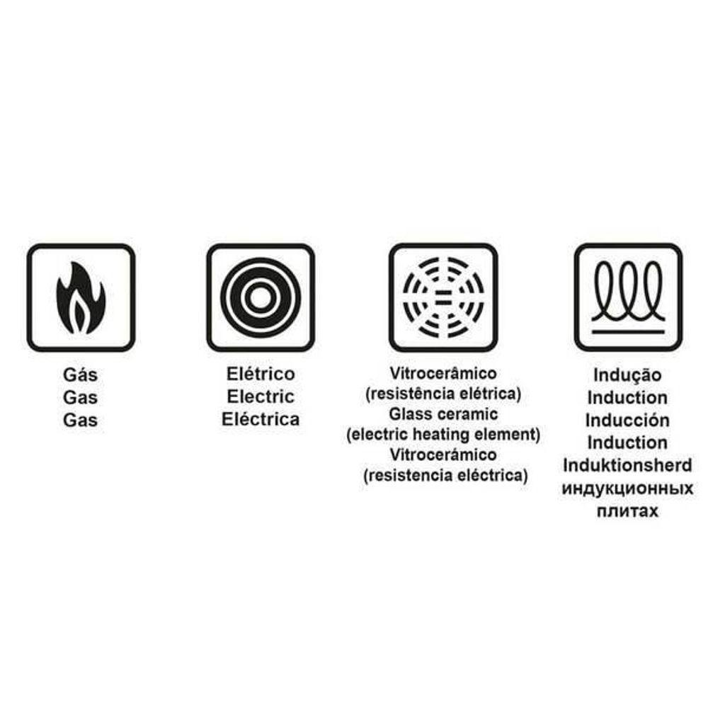 Caçarola Tramontina Mônaco Induction Com Revestimento Antiaderente Starflon Premium Preto Com Tampa 20cm - 5