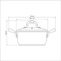 Caçarola Tramontina Mônaco Induction Com Revestimento Antiaderente Starflon Premium Preto Com Tampa 20cm - 3