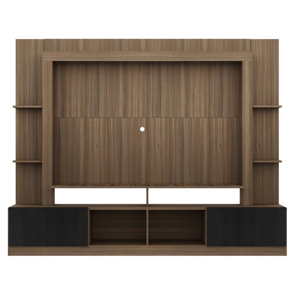 Estante Com Suporte Para Tv Até 65´´ Oslo Fg3386 Madeirada/preta - 4