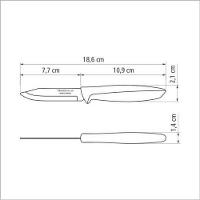 Faca Para Legumes E Frutas Tramontina Plenus Inox Cinza 3" - 2