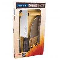 Jogo De Facas Tramontina Aço Inox Polywood Castanho 2 Peças - 3