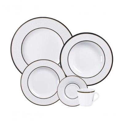 Aparelho De Jantar Tramontina Sienna 20 Peças Em Porcelana Decorada