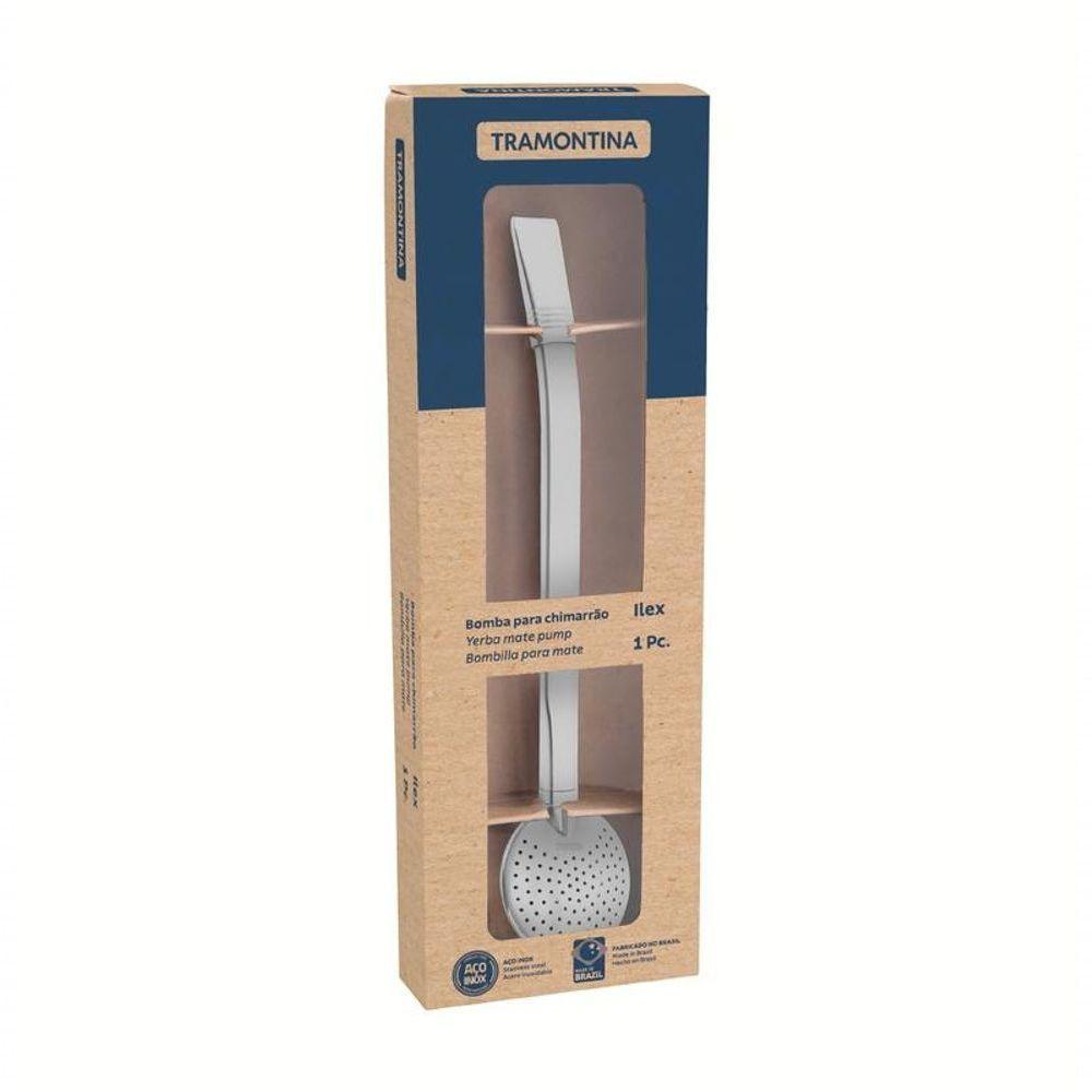 Bomba De Chimarrão Tramontina Ilex Inox Sem Rosca 19cm - 3