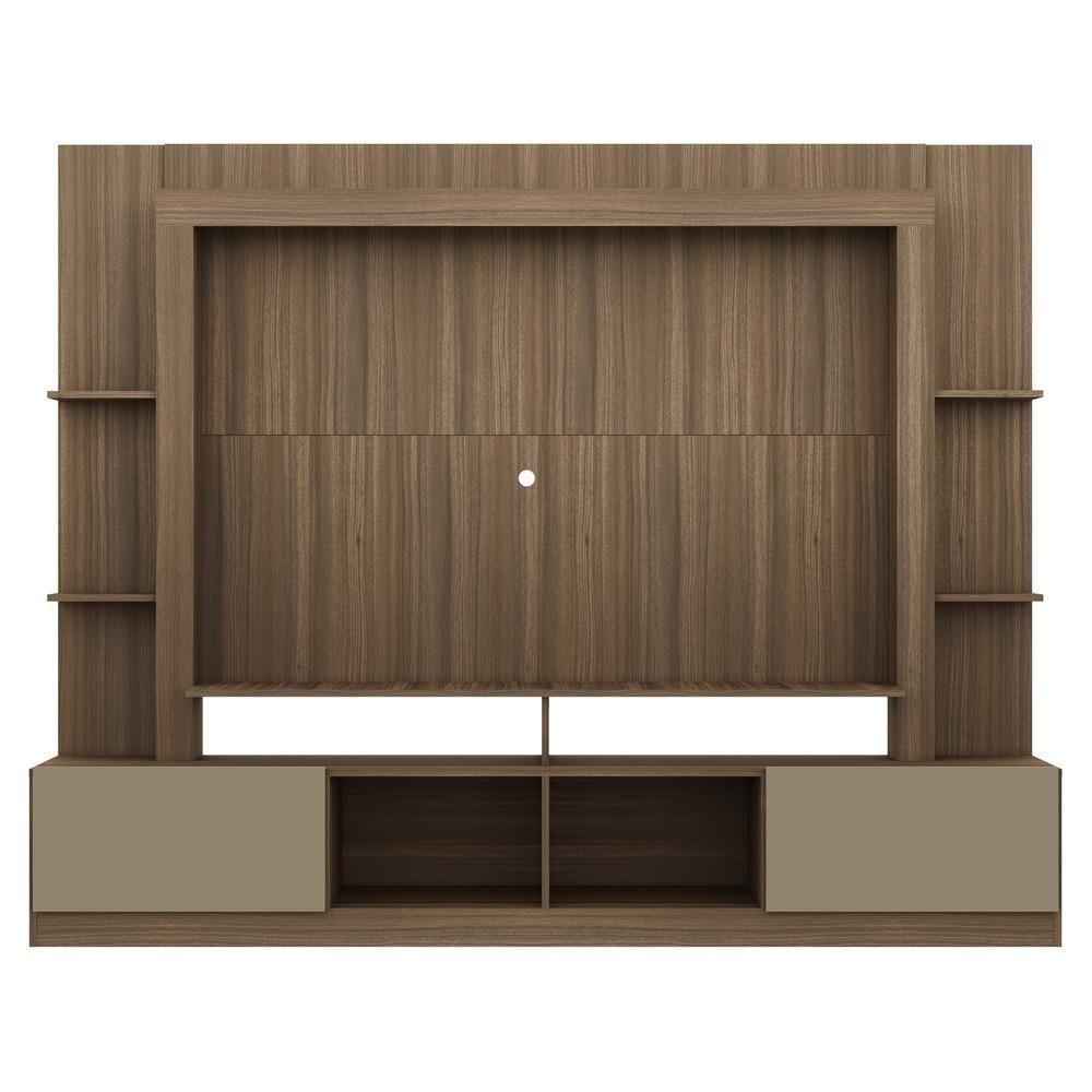 Estante Com Suporte Para Tv Até 65´´ Oslo Fg3386 Madeirada/lacca Fumê - 3